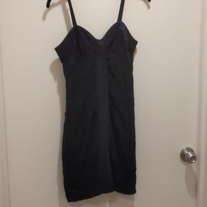 Lace and Fitted Bodice Little Black Dress